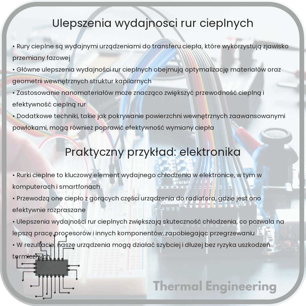 Ulepszenia wydajności rur cieplnych