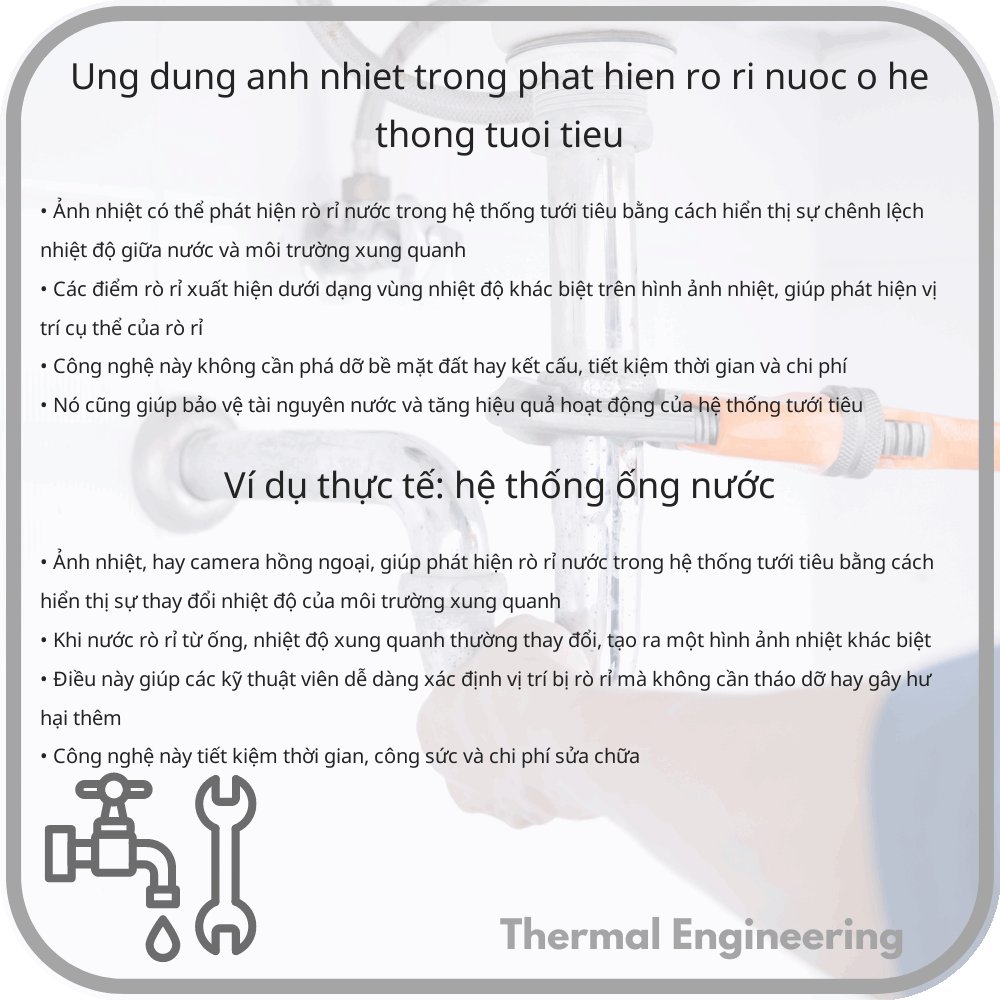 Ứng dụng ảnh nhiệt trong phát hiện rò rỉ nước ở hệ thống tưới tiêu