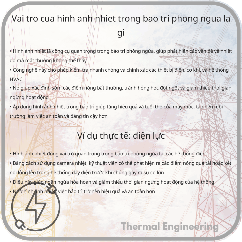 Vai trò của hình ảnh nhiệt trong bảo trì phòng ngừa là gì