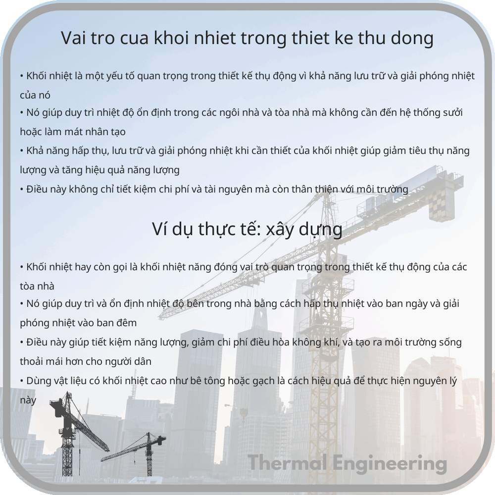 Vai trò của khối nhiệt trong thiết kế thụ động