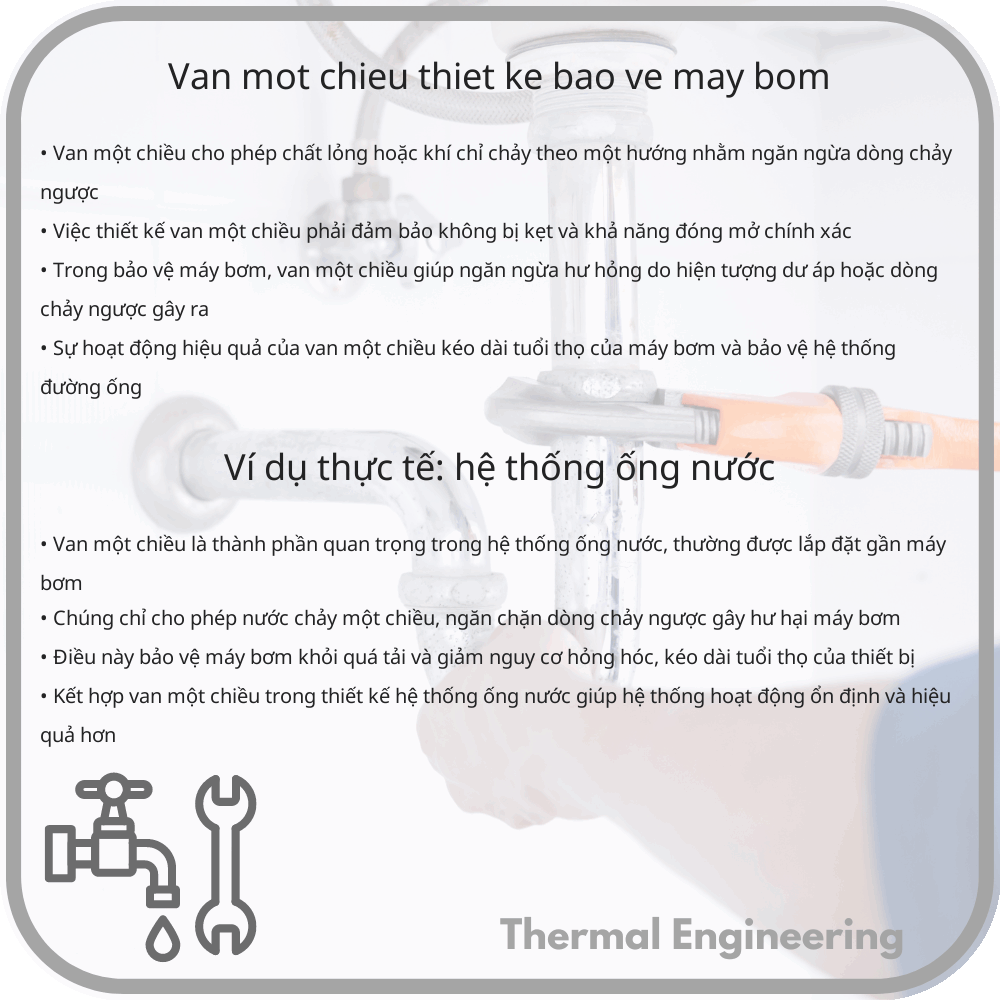 Van Một Chiều | Thiết Kế & Bảo Vệ Máy Bơm