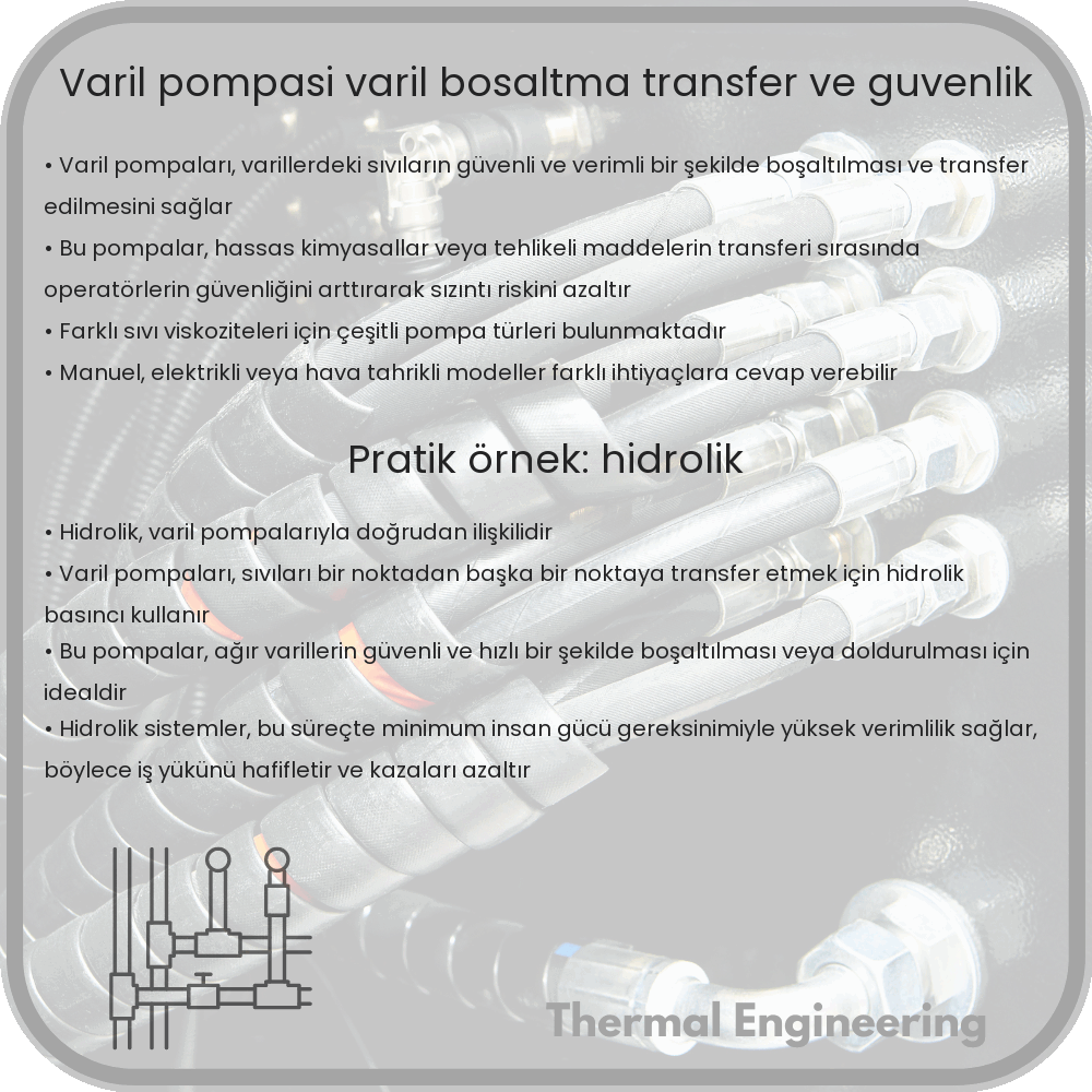 Varil Pompası | Varil Boşaltma, Transfer ve Güvenlik