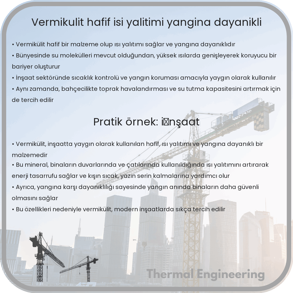 Vermikülit | Hafif, Isı Yalıtımı, Yangına Dayanıklı