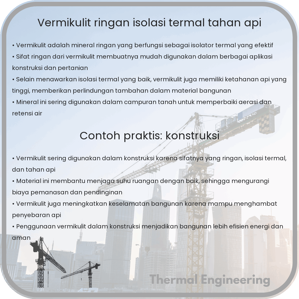 Vermikulit | Ringan, Isolasi Termal, Tahan Api