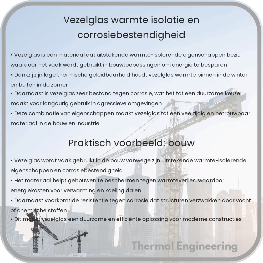 Vezelglas | Warmte-isolatie en Corrosiebestendigheid