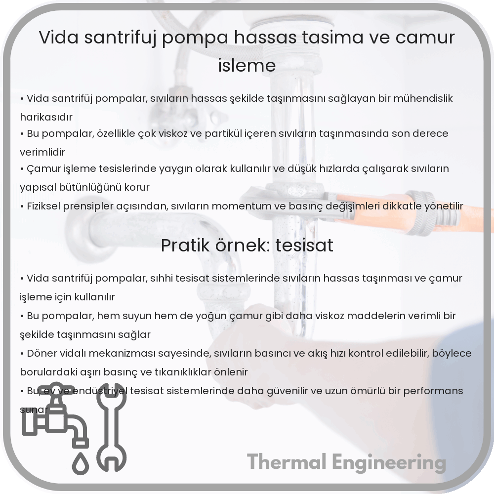 Vida Santrifüj Pompa | Hassas Taşıma ve Çamur İşleme