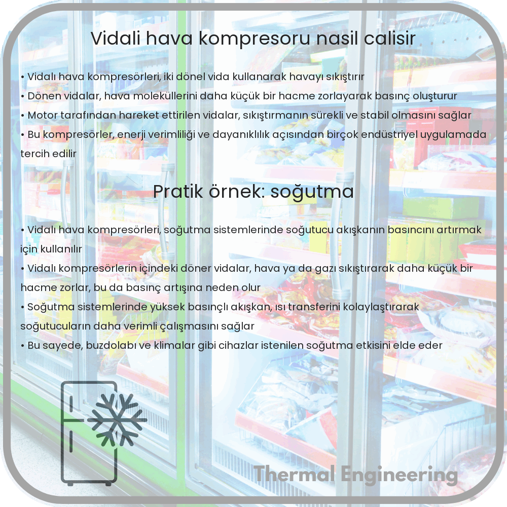 Vidalı Hava Kompresörü Nasıl Çalışır?