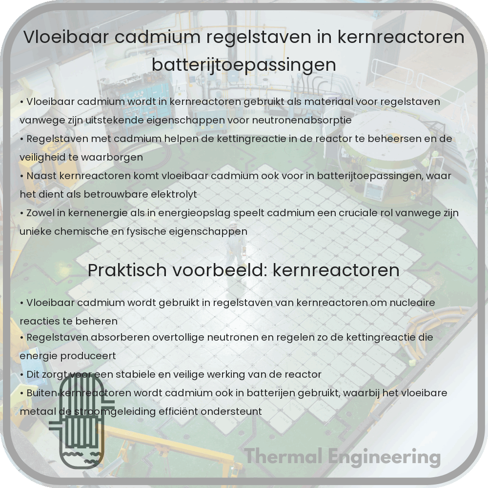 Vloeibaar Cadmium | Regelstaven in Kernreactoren, Batterijtoepassingen