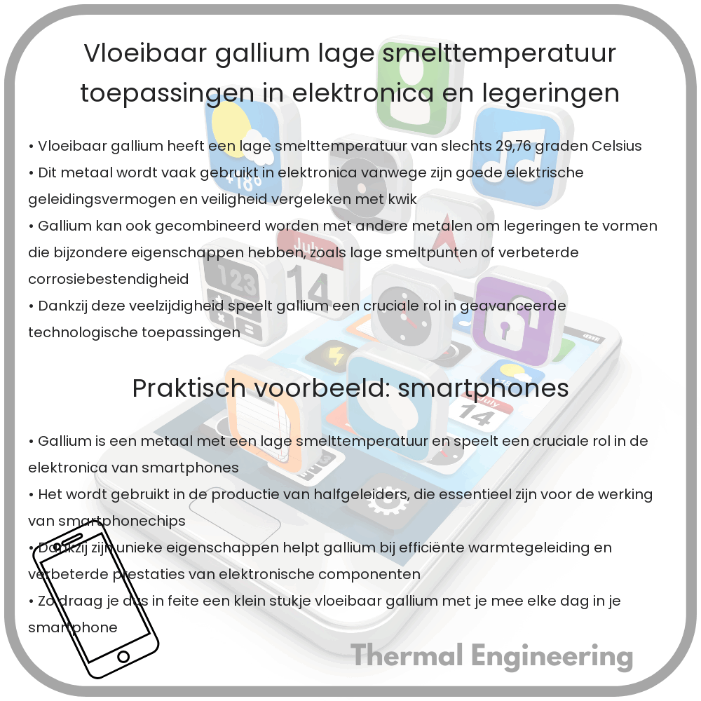 Vloeibaar Gallium | Lage Smelttemperatuur, Toepassingen in Elektronica en Legeringen