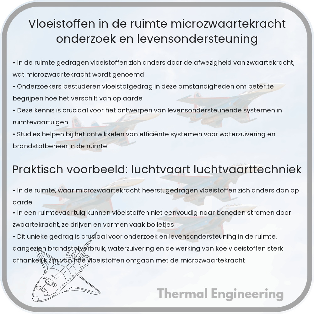 Vloeistoffen in de Ruimte | Microzwaartekracht, Onderzoek en Levensondersteuning