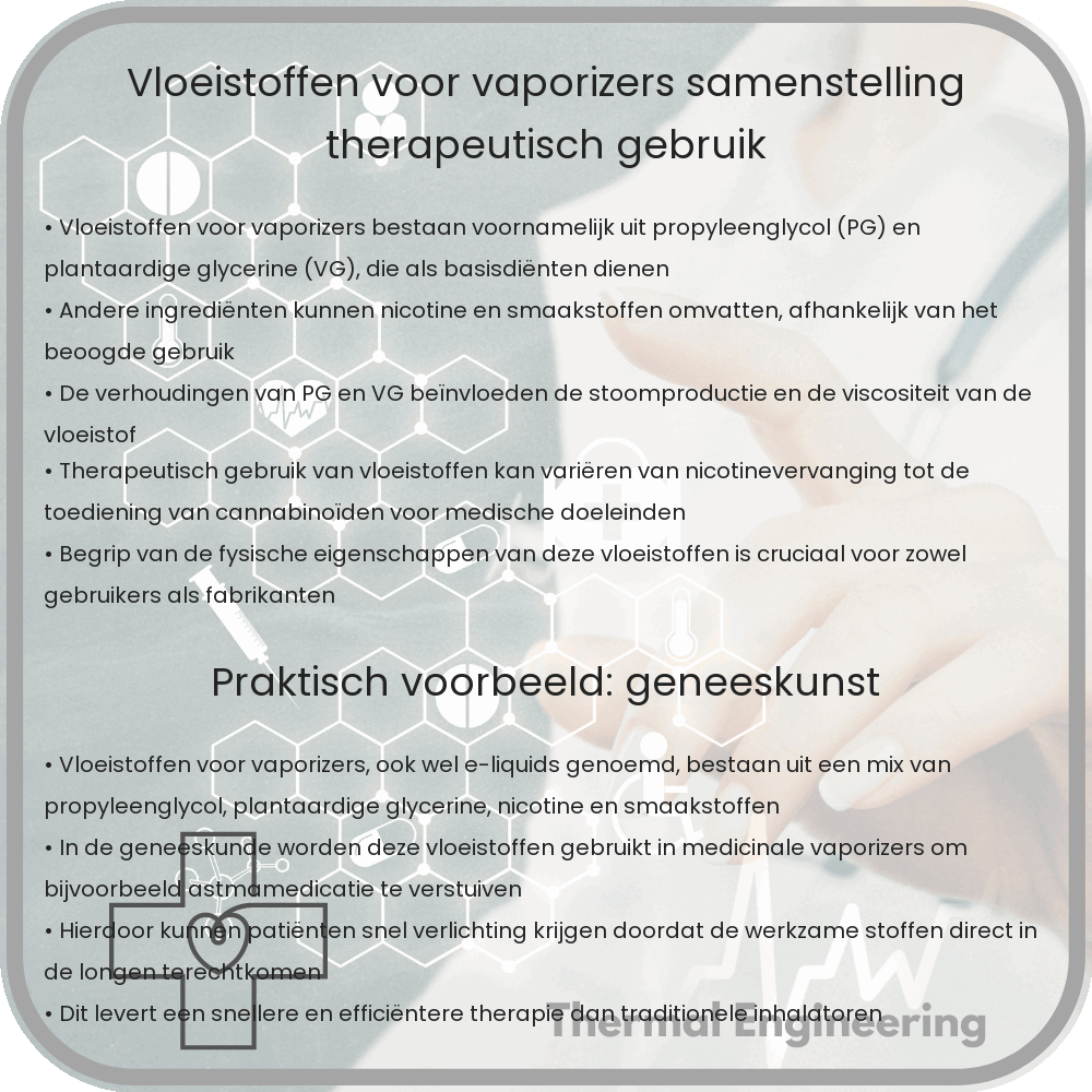 Vloeistoffen voor Vaporizers | Samenstelling & Therapeutisch Gebruik