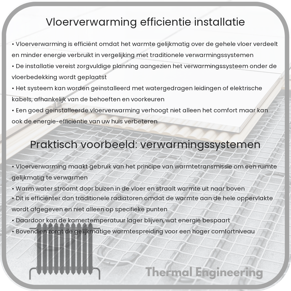 Vloerverwarming | Efficiëntie & Installatie