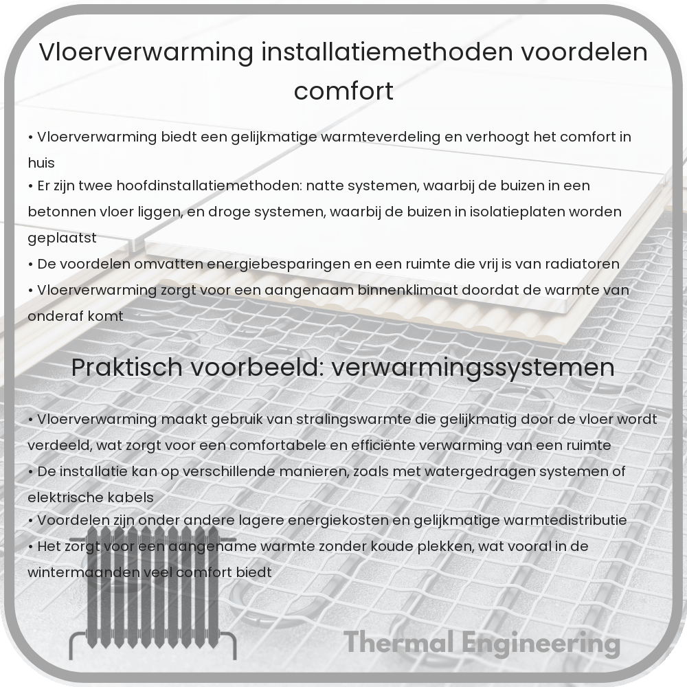Vloerverwarming | Installatiemethoden, Voordelen, Comfort