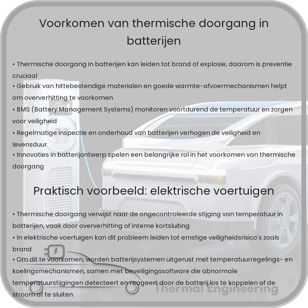 Voorkomen van thermische doorgang in batterijen