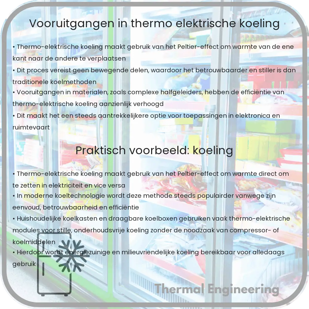 Vooruitgangen in thermo-elektrische koeling