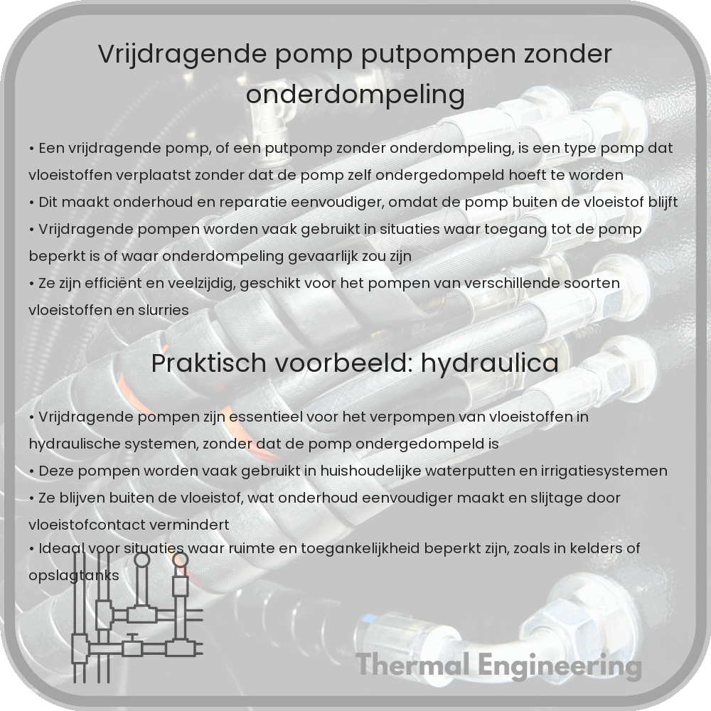 Vrijdragende Pomp | Putpompen Zonder Onderdompeling