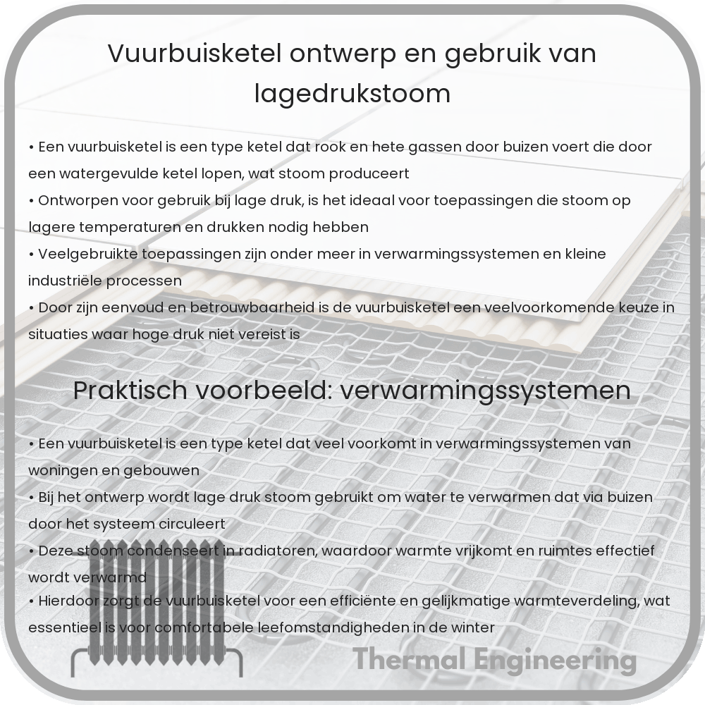 Vuurbuisketel | Ontwerp en Gebruik van Lagedrukstoom