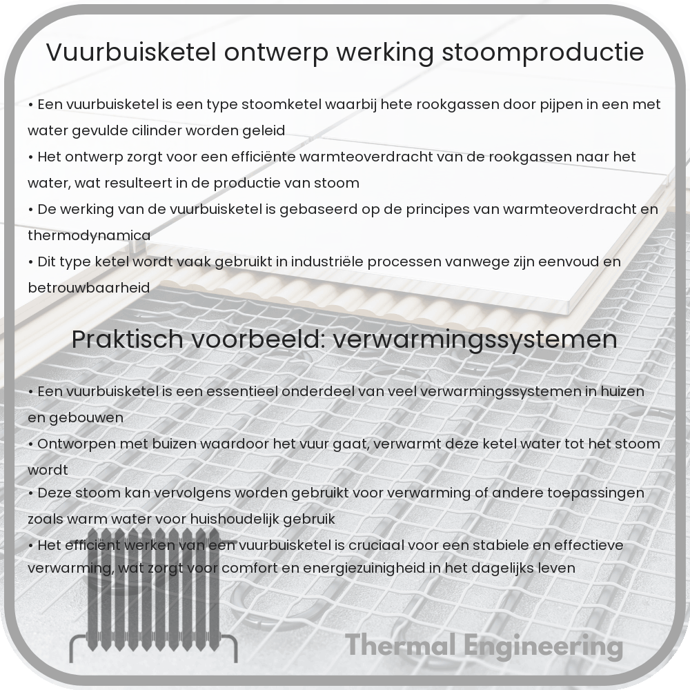 Vuurbuisketel | Ontwerp, Werking, Stoomproductie