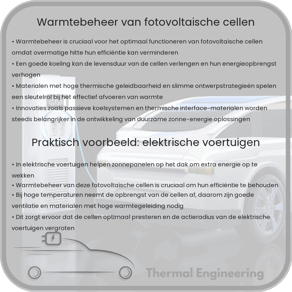 Warmtebeheer van fotovoltaïsche cellen