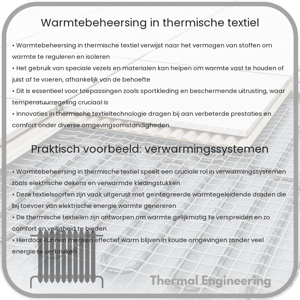Warmtebeheersing in thermische textiel