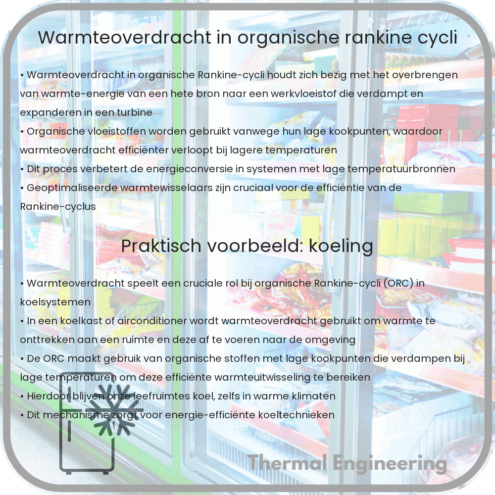 Warmteoverdracht in organische Rankine-cycli