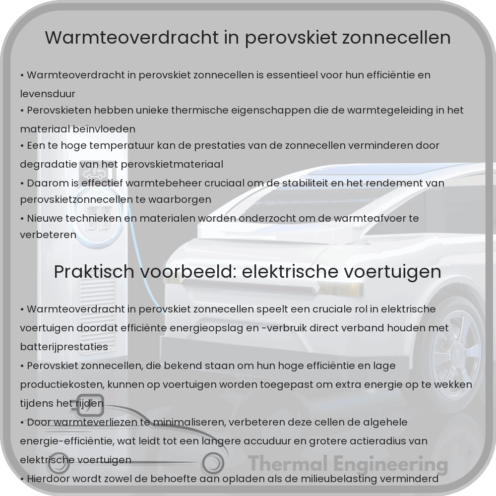 Warmteoverdracht in perovskiet zonnecellen
