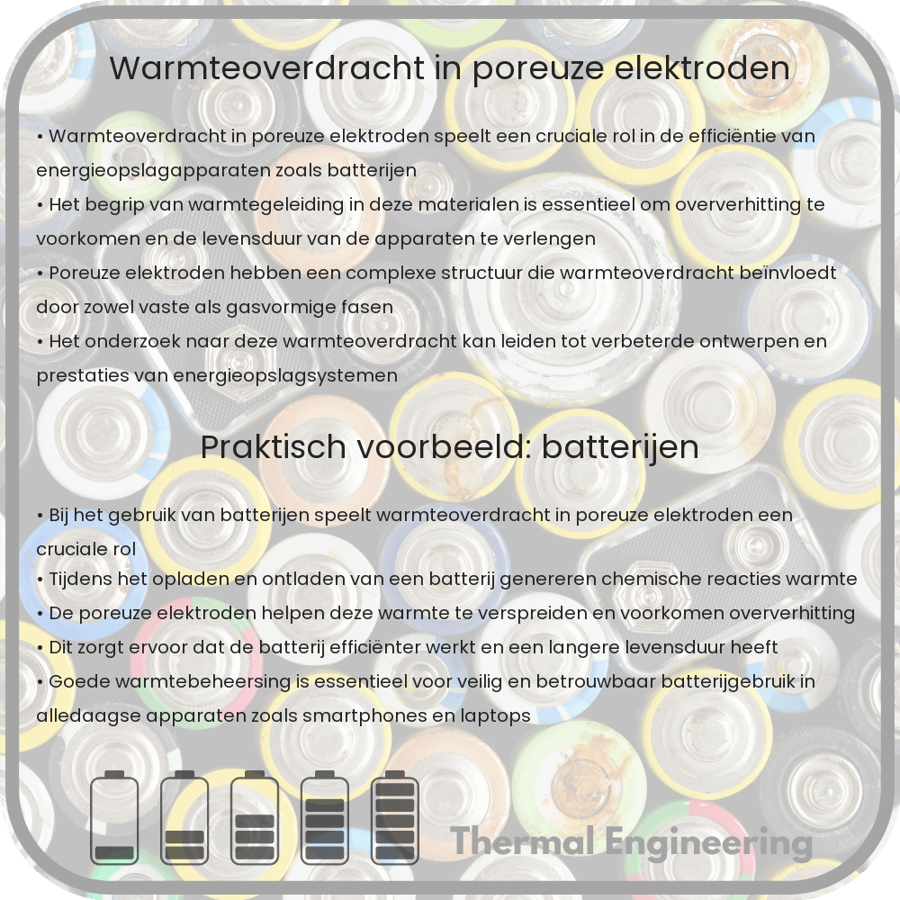 Warmteoverdracht in poreuze elektroden