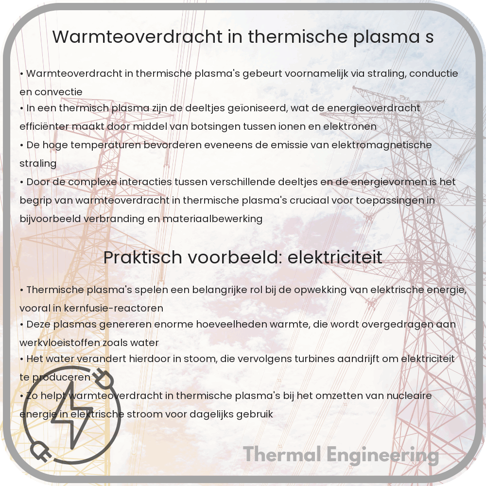 Warmteoverdracht in thermische plasma's