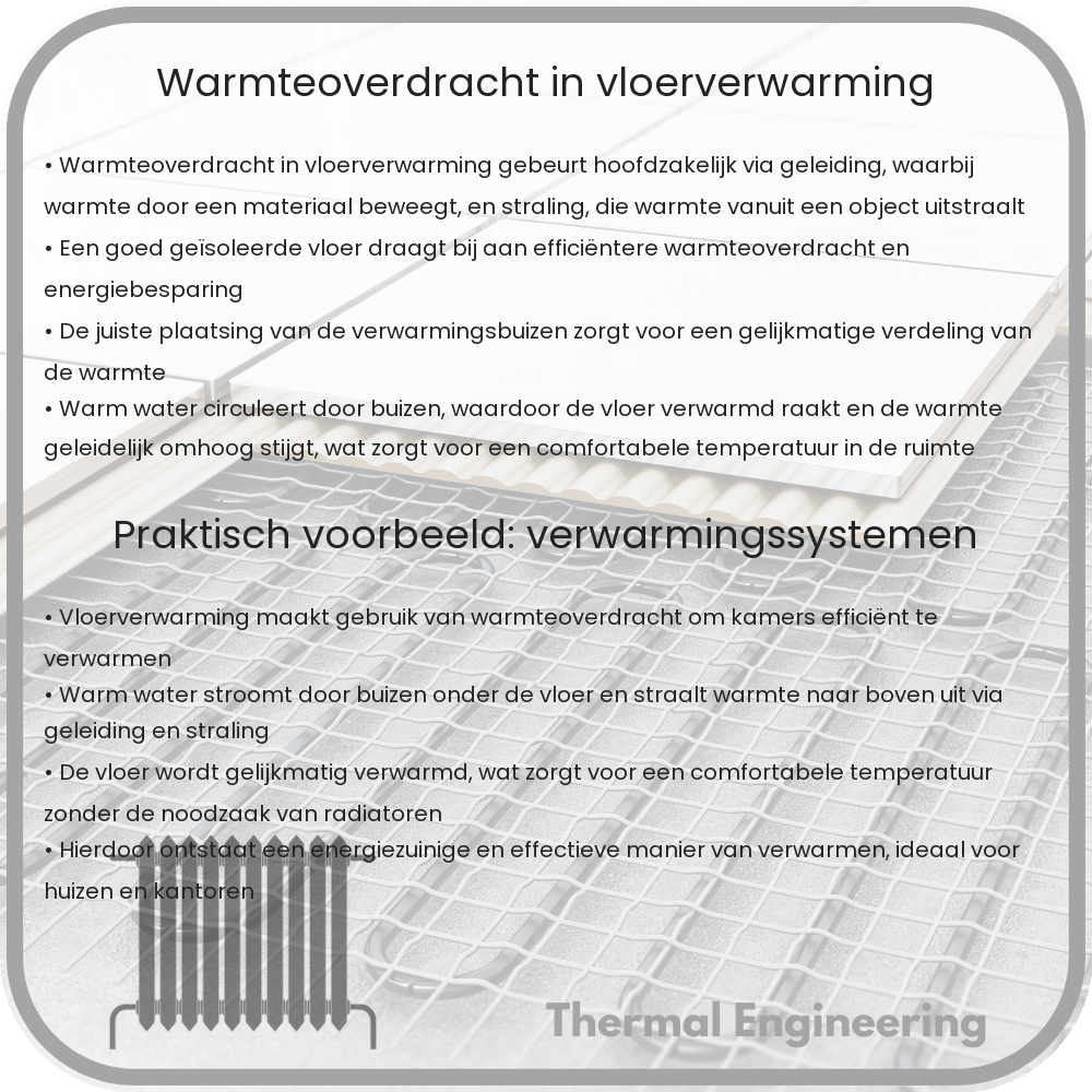 Warmteoverdracht in vloerverwarming