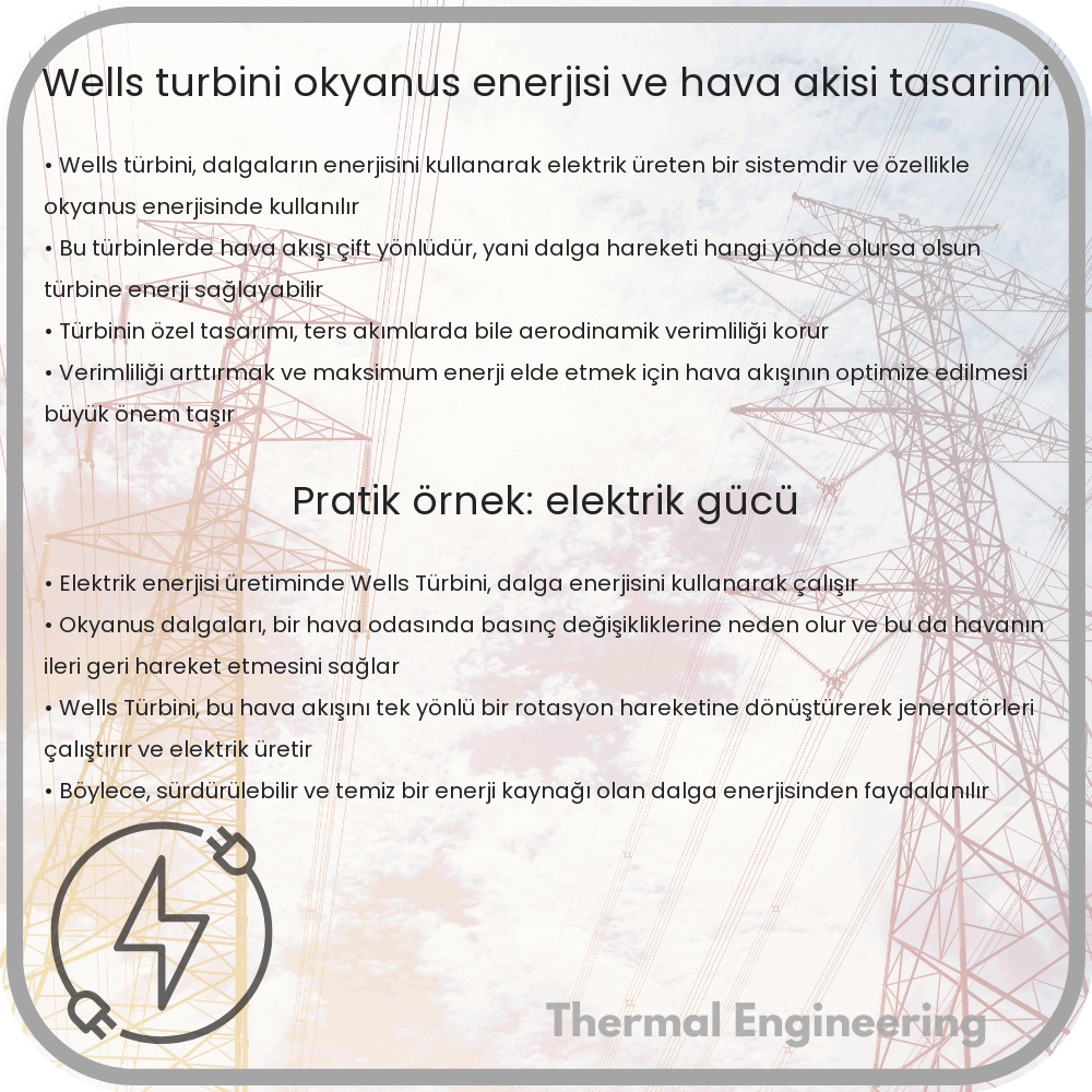 Wells Türbini | Okyanus Enerjisi ve Hava Akışı Tasarımı