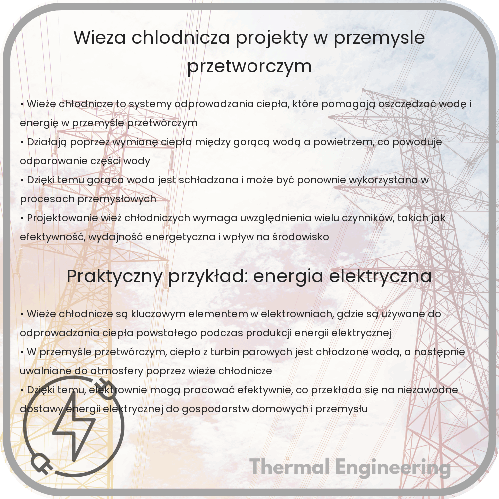Wieża chłodnicza | Projekty w przemyśle przetwórczym