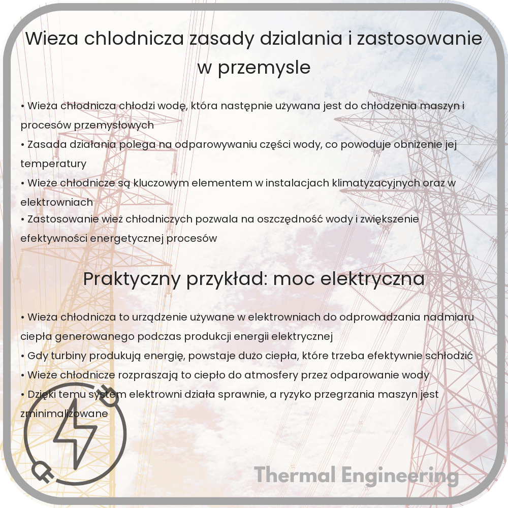 Wieża chłodnicza | Zasady działania i zastosowanie w przemyśle