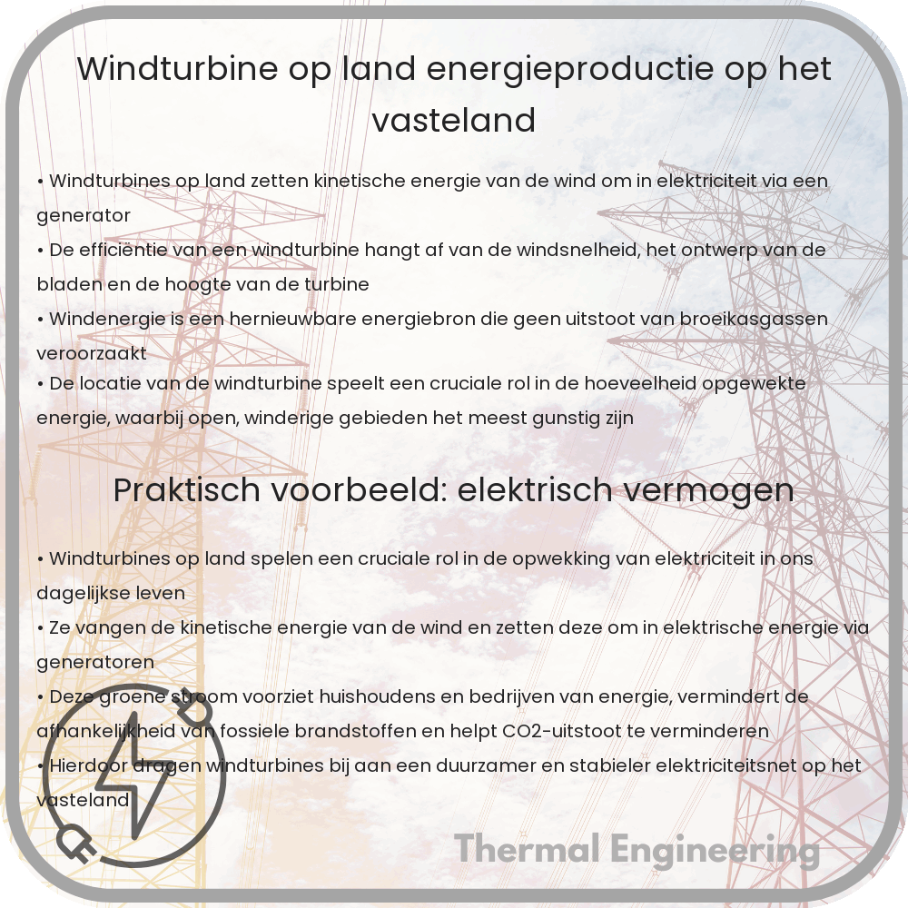 Windturbine op Land | Energieproductie op het Vasteland