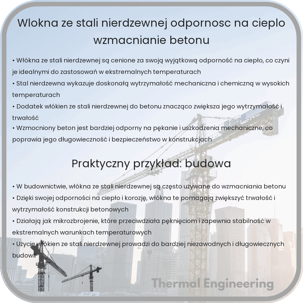 Włókna ze Stali Nierdzewnej | Odporność na Ciepło, Wzmacnianie Betonu