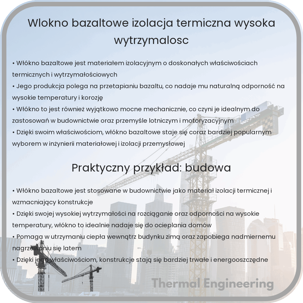 Włókno bazaltowe | Izolacja termiczna, wysoka wytrzymałość