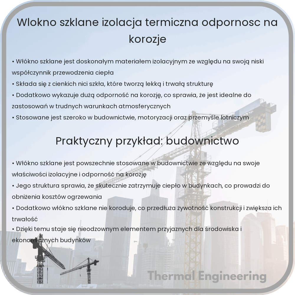 Włókno szklane | Izolacja termiczna, odporność na korozję