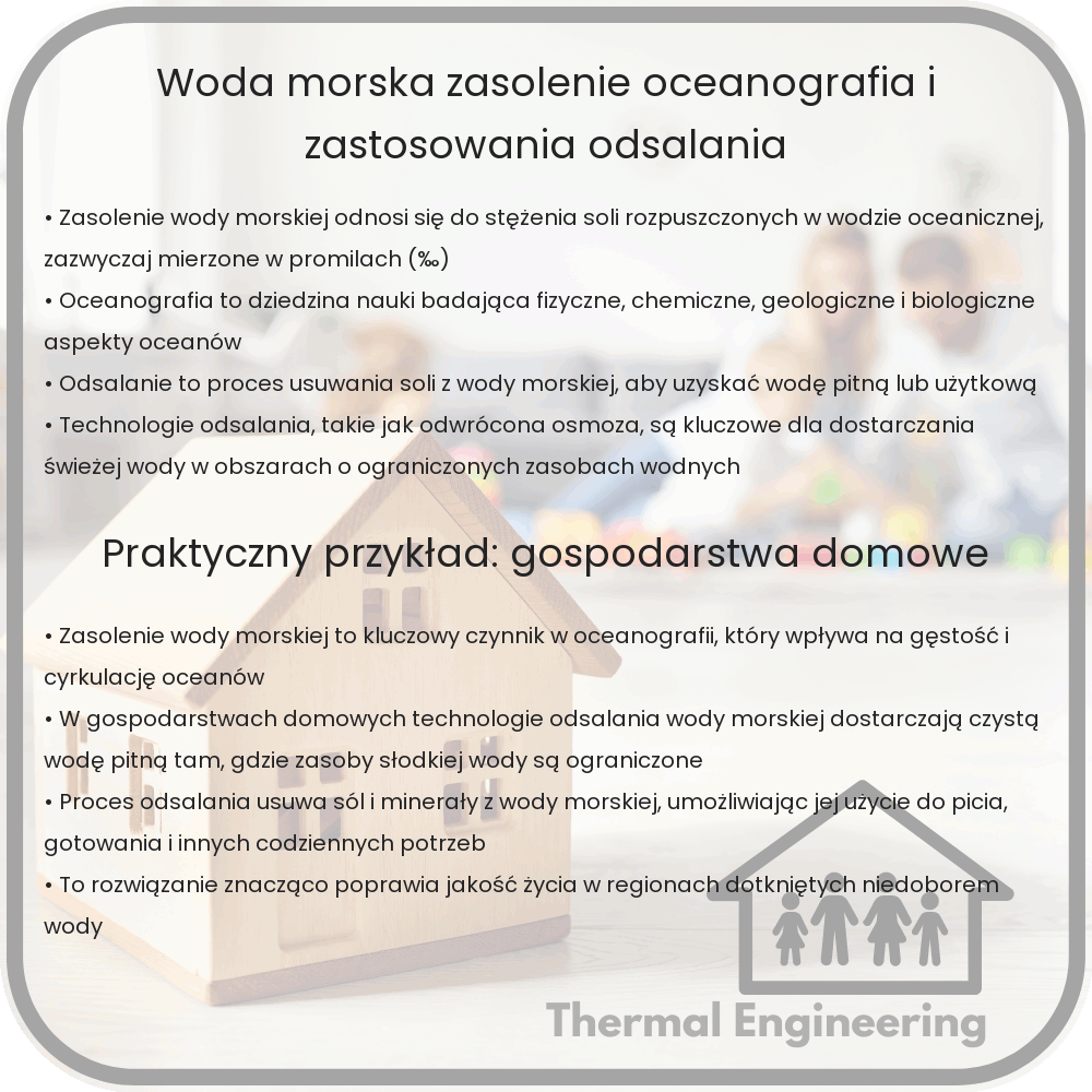 Woda morska | Zasolenie, oceanografia i zastosowania odsalania