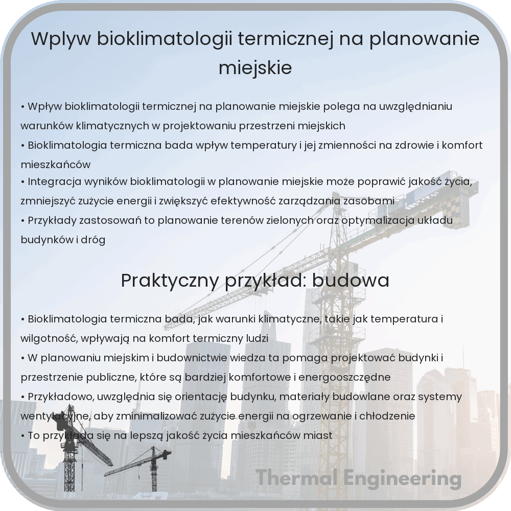 Wpływ bioklimatologii termicznej na planowanie miejskie