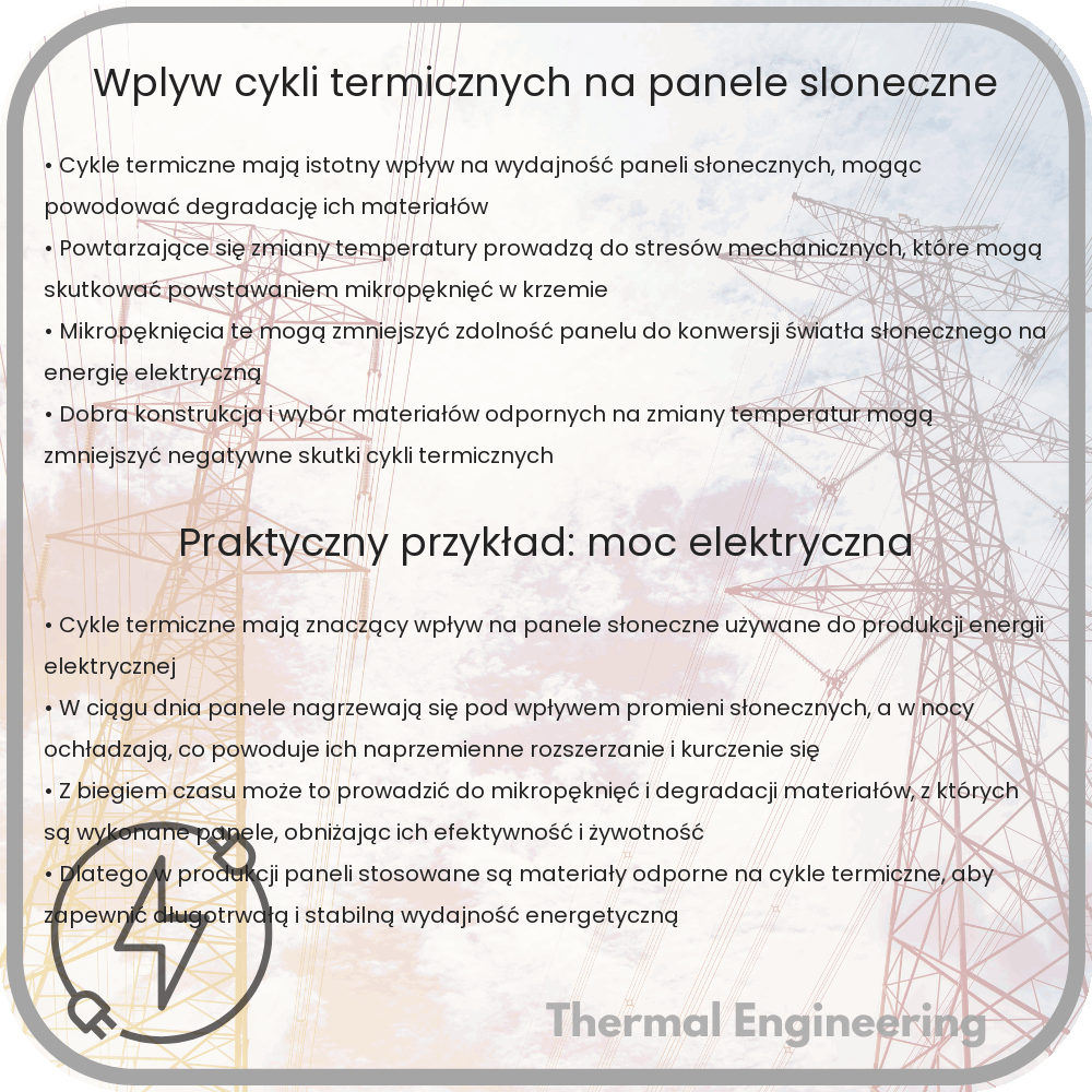 Wpływ cykli termicznych na panele słoneczne