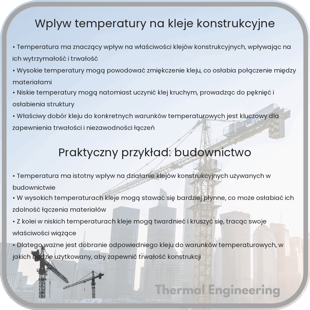 Wpływ temperatury na kleje konstrukcyjne