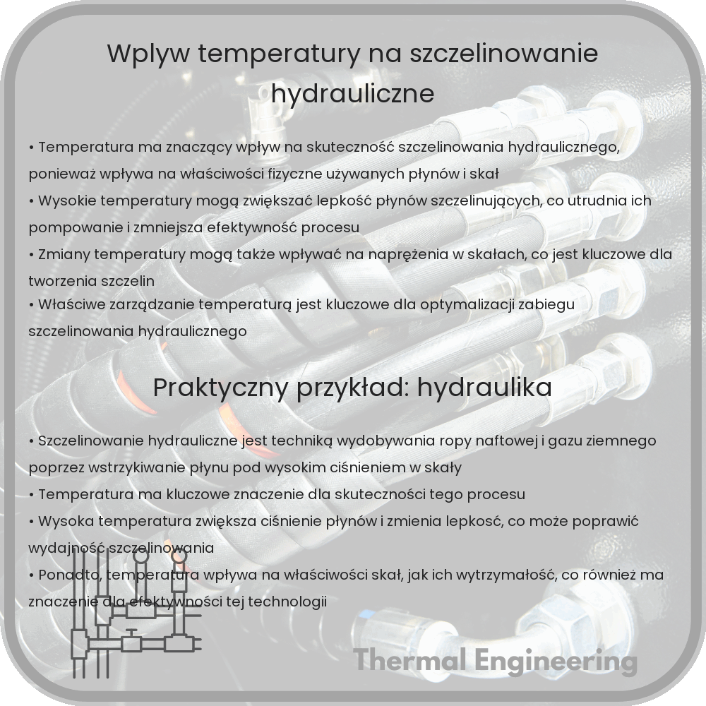 Wpływ temperatury na szczelinowanie hydrauliczne