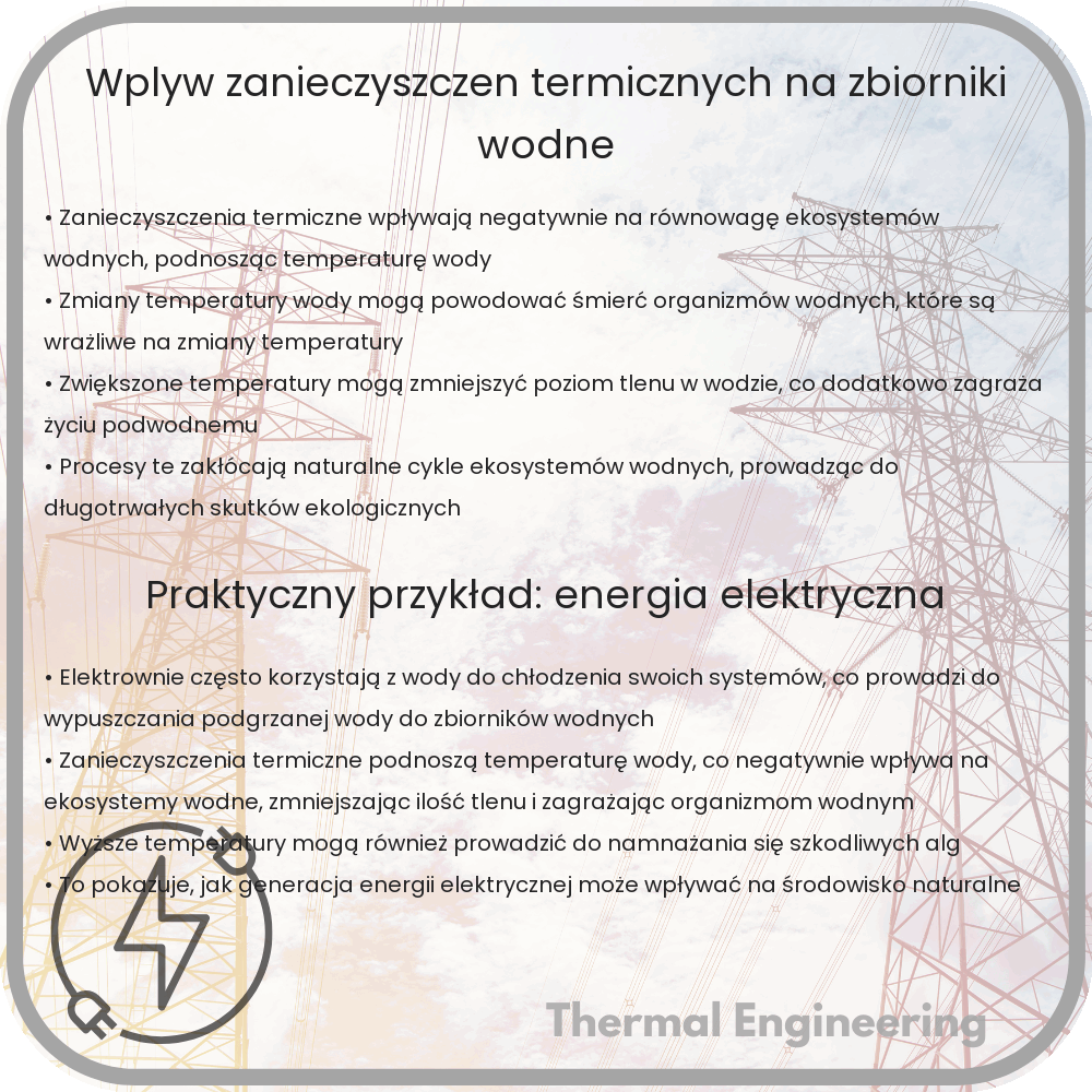 Wpływ zanieczyszczeń termicznych na zbiorniki wodne