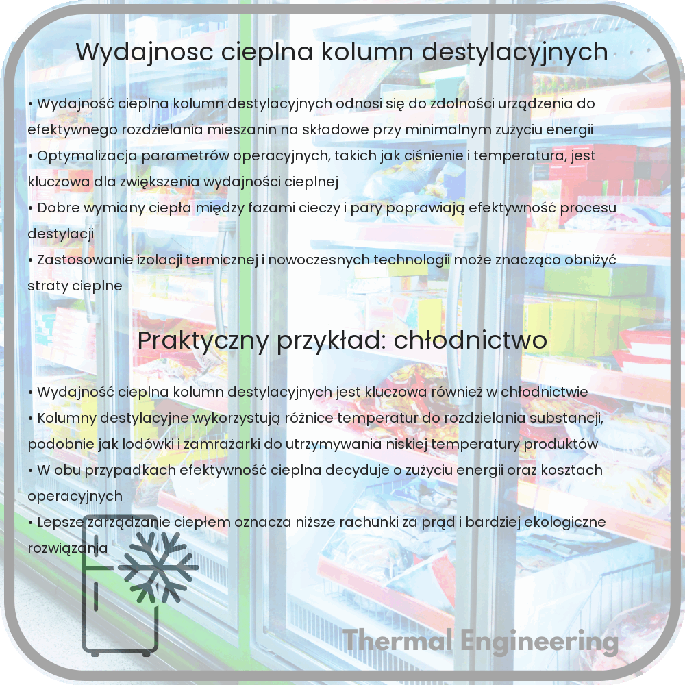 Wydajność cieplna kolumn destylacyjnych
