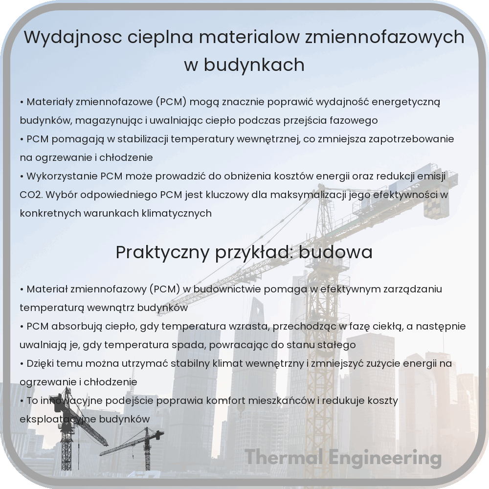Wydajność cieplna materiałów zmiennofazowych w budynkach