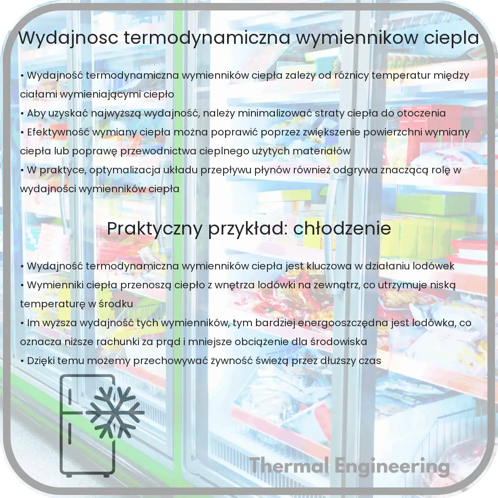 Wydajność termodynamiczna wymienników ciepła