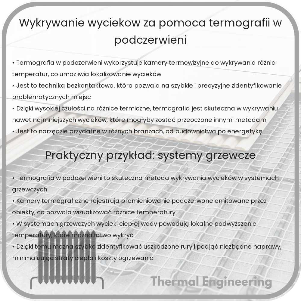 Wykrywanie wycieków za pomocą termografii w podczerwieni