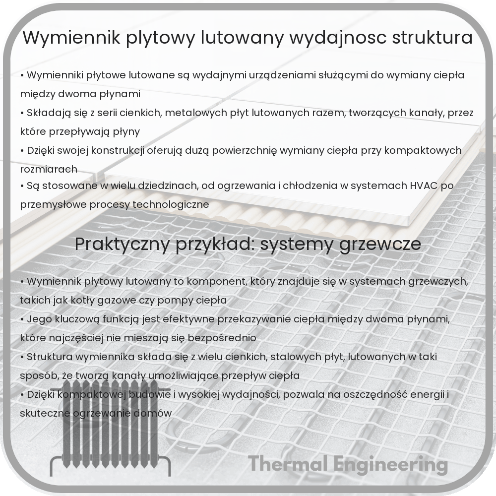 Wymiennik Płytowy Lutowany | Wydajność, Struktura
