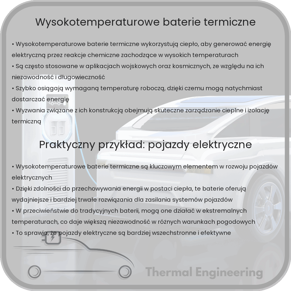 Wysokotemperaturowe baterie termiczne