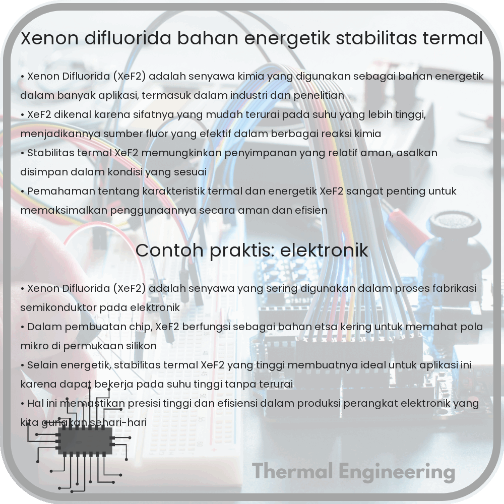 Xenon Difluorida | Bahan Energetik, Stabilitas Termal