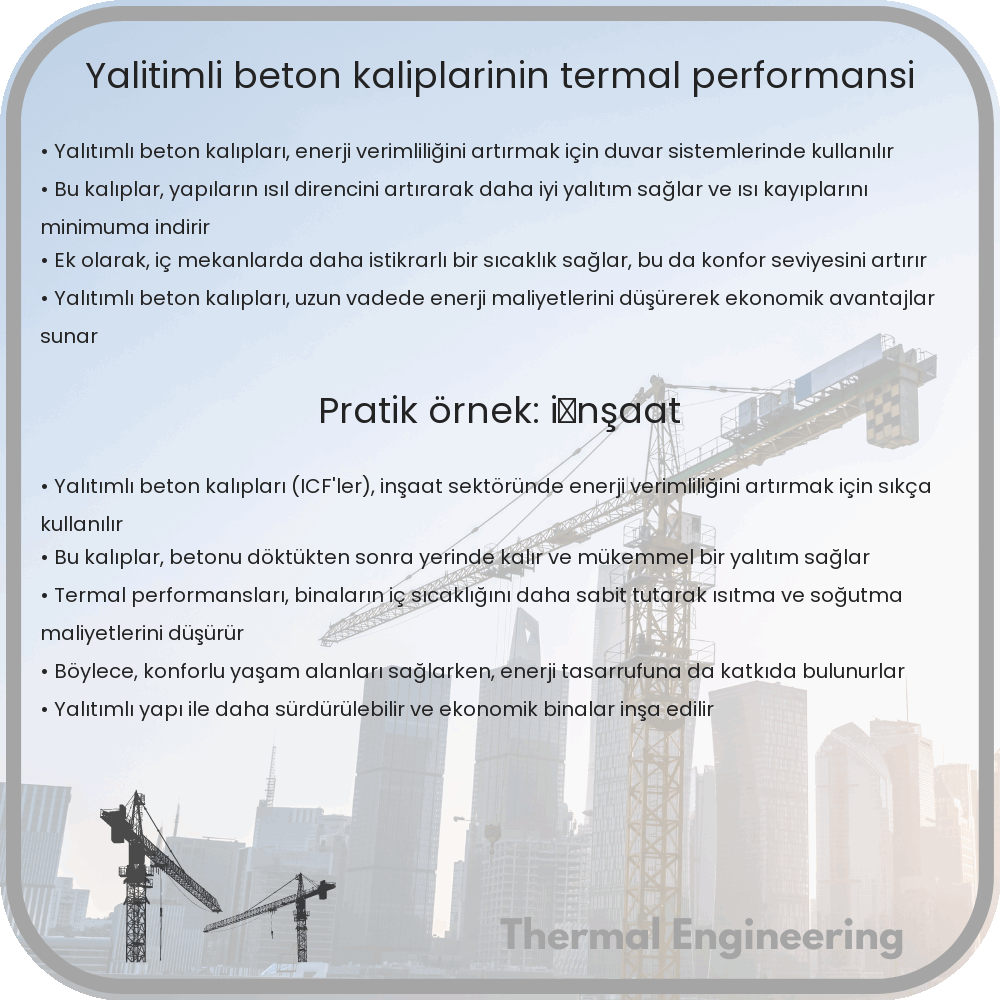 Yalıtımlı Beton Kalıplarının Termal Performansı